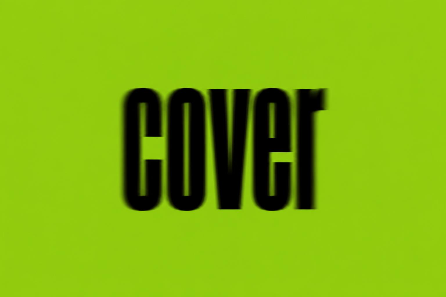 Lime green brat generator cover with blurred lowercase text
